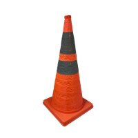 Signalkegel 75cm rot / weiss, faltbar!!