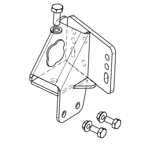 Stützradhalter schraubbar für KF7,5-20