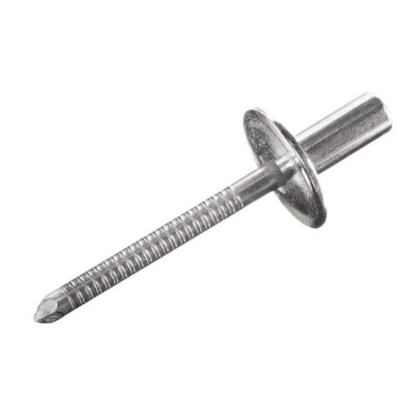 Dicht-Becherblindniete Inox/Inox 4.8 x 12.0 Grosskopf, gerillt