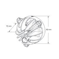 LED Arbeitsscheinwerfer, Ø  80 , 12V  Grote