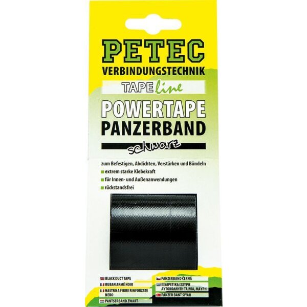 Power Tape Panzerband schwarz, L: 50 m, B: 50 mm