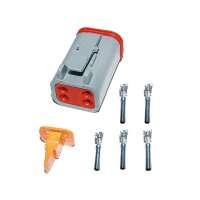 Deutschstecker Satz 4-pol  IP68, DT064S