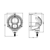 LED Aufbauscheinw. Abblend u. Fernlicht  12/24V