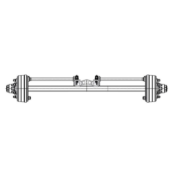 Bremsachse  70mm 4-kant Spur 2000mm