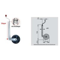 Stützrad    150kg  48mm  Hub 250mm