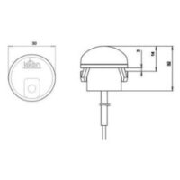 LED Positionsleuchte Jokon SB30b  9/33V  transparent
