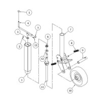 Stützrad    800kg  60mm  Hub 220mm