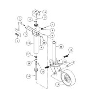Stützrad  2000kg  90mm  Hub 300mm