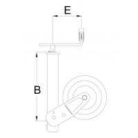 Stützrad  1000kg  70mm  Hub 230mm