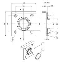 Anschlussflansch für 130288 (alte Ausführung)