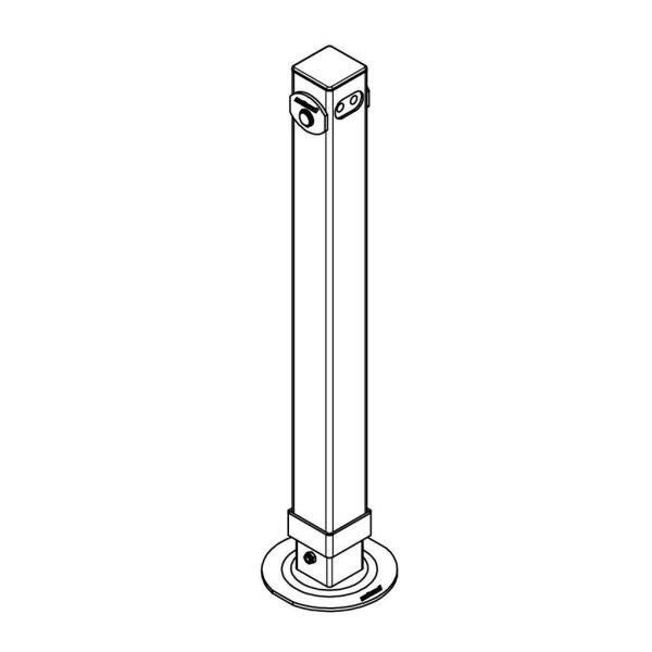Stützfuss   1950kg  4-kant  90mm  hydr