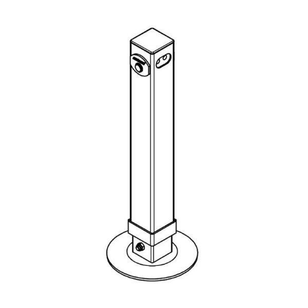 Stützfuss   2800kg  4-kant 100mm  hydr 2 Vent.