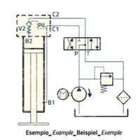 Stützfuss   2800kg  4-kant 100mm  hydr 2 Vent.