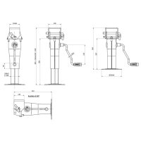 Stützfuss   6000kg  gerade Auflage