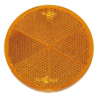 Rückstrahler Ø 80 mm gelb