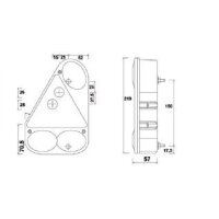 Schlussleuchte Vignal LC8 (3.2) 12-24V  links