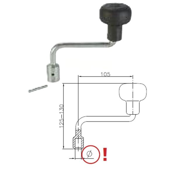 Kurbel (Bohrung 15mm) Winterhoff