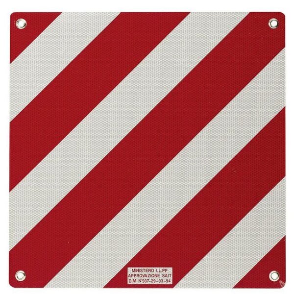 Warntafel 500 x 500mm, rot/weiss, Aluminium 1mm