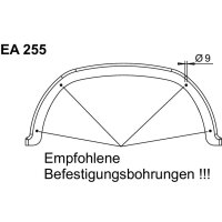 Kotflügel 260/820 Kunststoff tiefgezogen