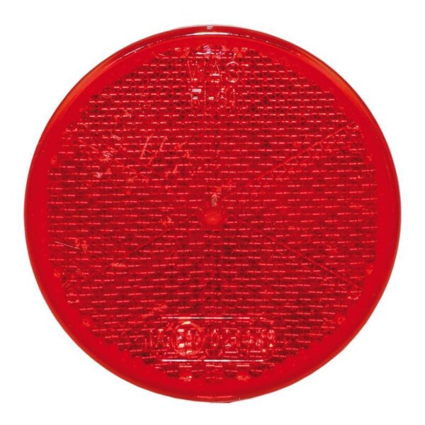 Rückstrahler Ø 60 mm rot