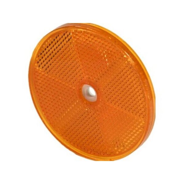 Rückstrahler Ø 80 mm gelb