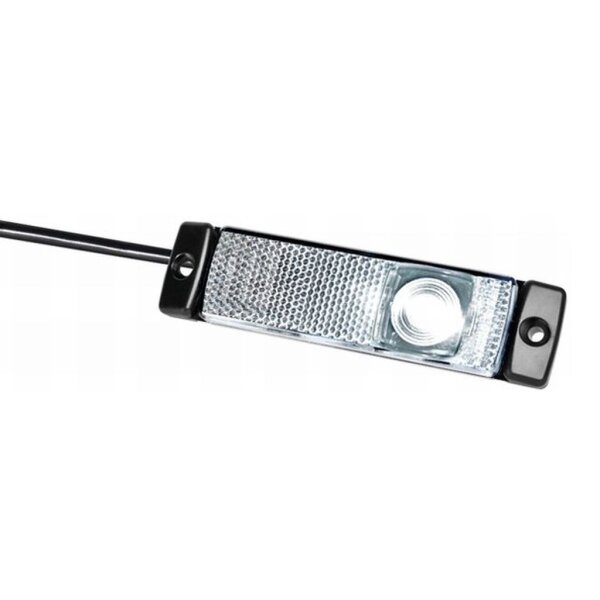 LED Positionsleuchte Hella (3)  weiss mit Rückstrahler 24V