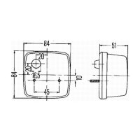 Schlussleuchte rot Hella  12-24V  links / rechts
