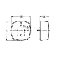 Schlussleuchte Hella 12-24V  links/rechts