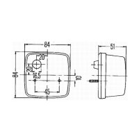 Schlussleuchte Hella  12-24V  links/rechts