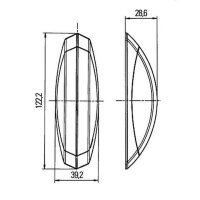 Umrissleuchte Hella (1) 12-24V  links
