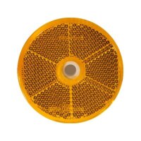 Rückstrahler Ø 60 mm gelb