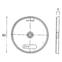 Rückstrahler Ø 80 mm weiss