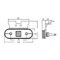 LED Seitenmarkierleuchte Unipoint I 24V