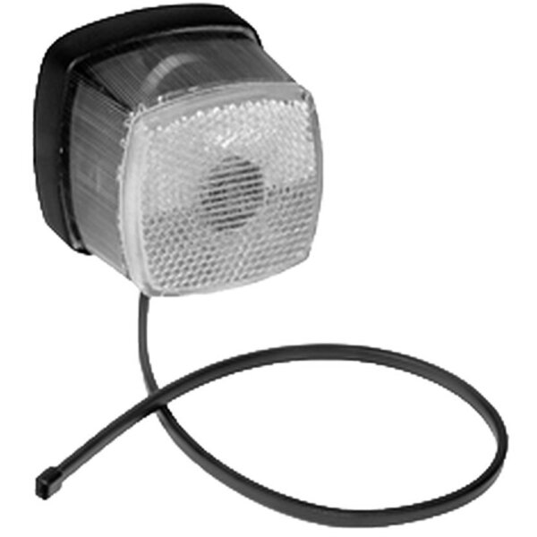 Positionsleuchte Aspöck (3) 12V  weiss  Squarepoint