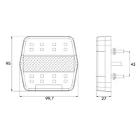 LED Schlussleuchte PRO-AGRILED II  12V
