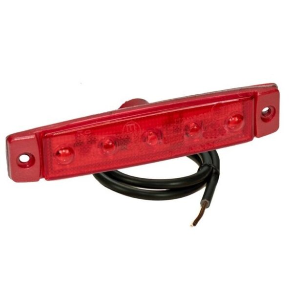 LED Positionsleuchte 12/24V PRO-FLAT Color Edition rot