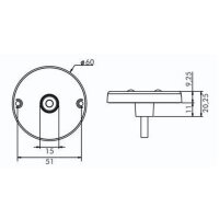 LED Seitenmarkierleuchte 12/24V  PRO-BUTTON