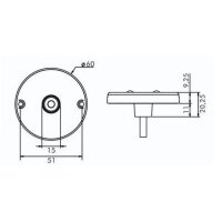LED Schluss-Umrissleuchte PRO-BUTTON  12/24V