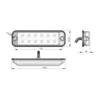 LED Schlussleuchte  12/24V   PRO-TWIN-CAN