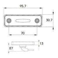LED Seitenmarkierleuchte Proplast 24V gelb