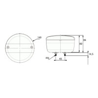 LED Schluss-Brems-Blinkleuchte Proplast  24V
