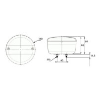LED Schluss-Brems-Blinkleuchte Proplast  24V