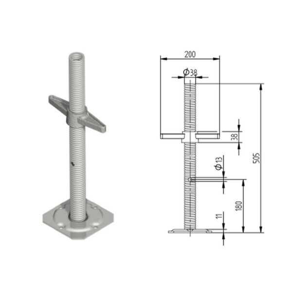 Spindelfuss feuerverzinkt