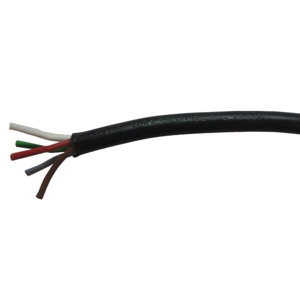 Kabel   5-pol 4x 0,75 + 1x 1,5mm²   re, per / m