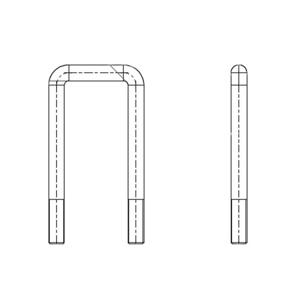 U-Bügel M18x1.5 ADR für  80mm 4-kant