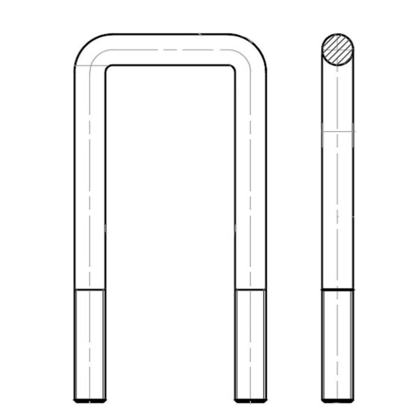 U-Bügel M22x1.5 ADR für 100mm 4-kant