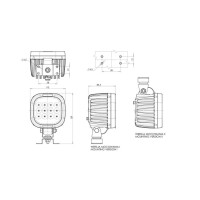 LED Arbeitsscheinw. 110x110x85, 12-70V WAS