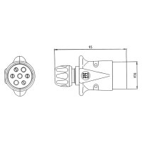 Stecker 7-pol Alu